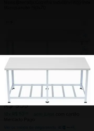 Mesa inox lanchonete
