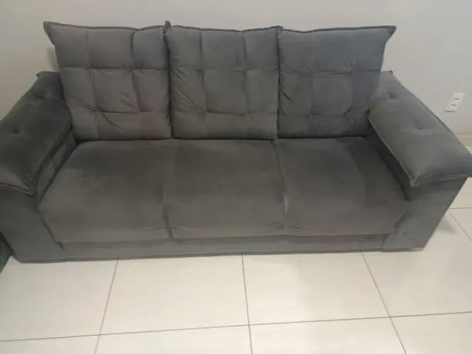 Sofá 3 e 2 lugares de tecido 
