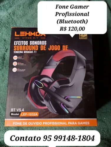 Fone de Ouvido Profissional para Games - Bluetooth