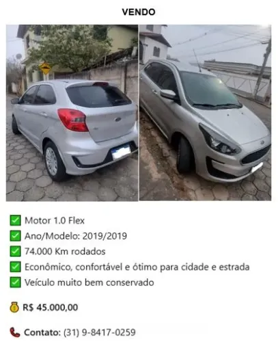 Ford KA 1.0 Se/se Plus Tivct Flex 5P 2019