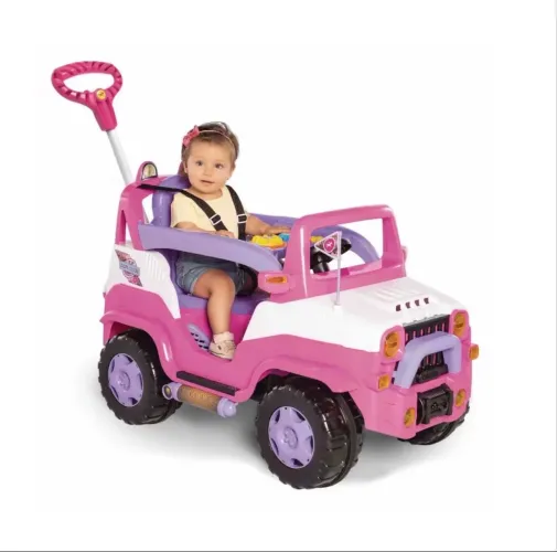 Carrinho de Passeio Jeep infantil cor Rosa