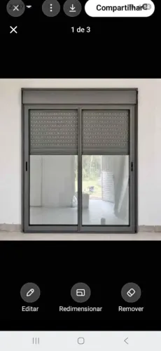 1 porta persiana integrada cinza claro 1.25mts