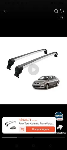 Rack de carro versa nissan