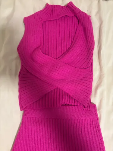 Conjunto pink tricot