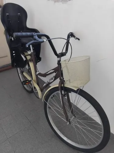 Bicicleta Aro 26 Novíssima + Cadeirinha Infantil