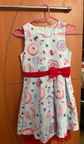 Vestido Social Infantil Marca Mom Sucré Tamanho 8 anos 