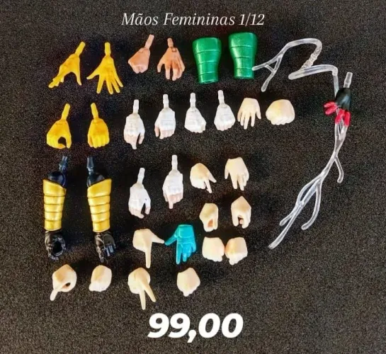 Lote mãos femininas 1/12