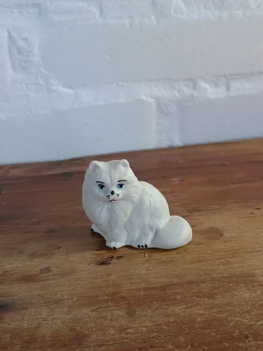 gato em porcelana gatinho antigo Antiquario decoração vintage cat fofo miniatura bibelô