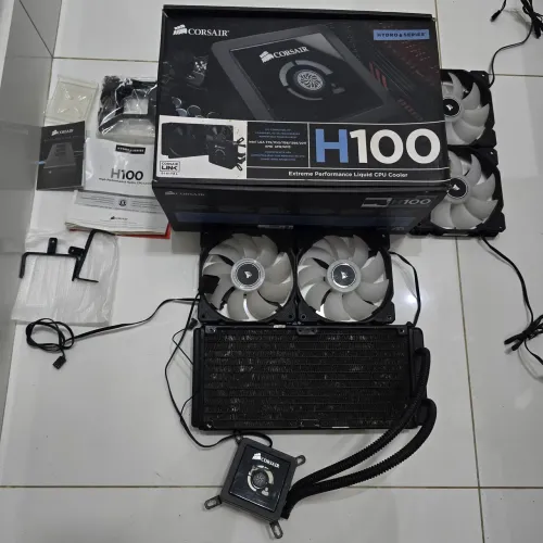 Water cooler Corsair H100 240mm completo 4 fans