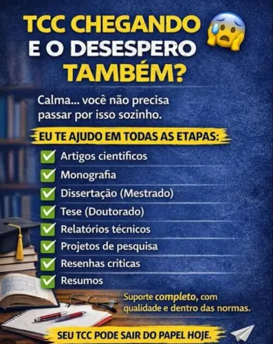 Acompanhando Acadêmico - TCC, artigos e reforço diário 