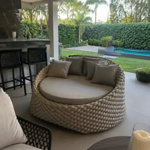 Chaise em tricô náutico