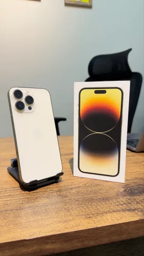 iPhone 14 Pro Max Dourado Completo Impecável C/ NF
