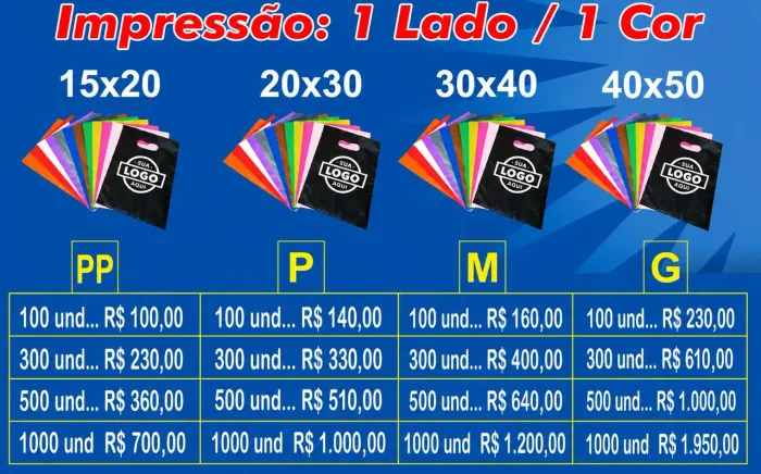 Sacola boca de palhaço 
