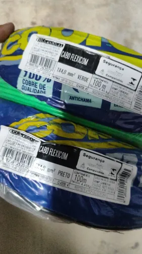 Fio 4mm 2 peças verde e preta 350 cada