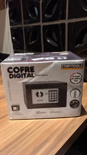 Cofre Digital Eletrônico Senha E Chave De Segurança Aço 