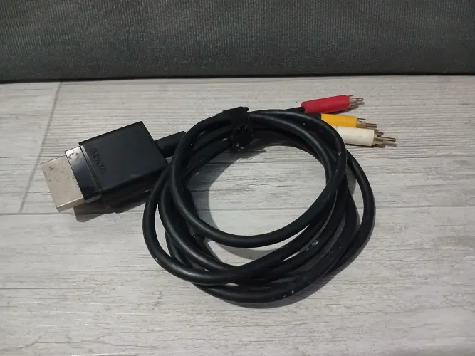 Xbox 360 - Cabo Av Rca Áudio Vídeo Xbox 360 Cabo Saída De Jogo 720p<br>