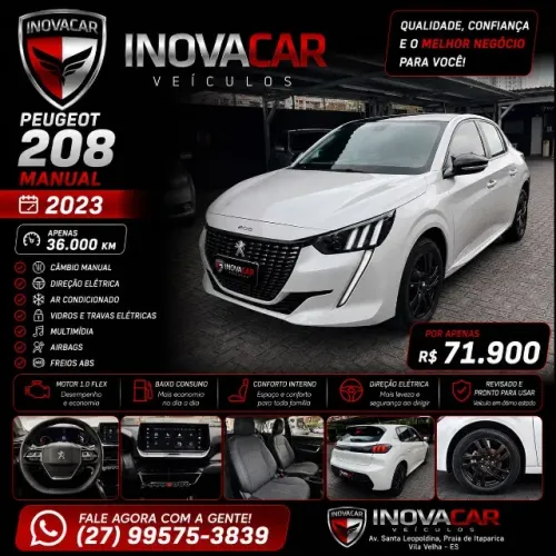 Peugeot 208 Style 1.0 Flex 6V 5P Mec. 2023