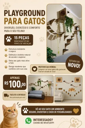 Vendo Playground para gatos.
