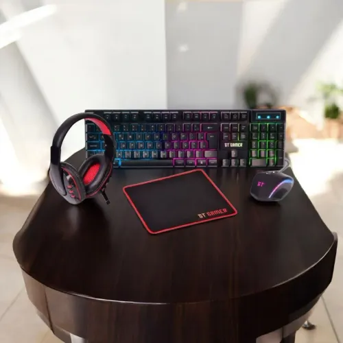 Kit Gamer Goldentec com Headset + Teclado + Mouse 1200DPI + Mousepad