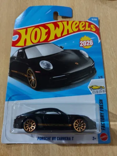 Hot Wheels Porsche 911 Carrera T 2026 Preta