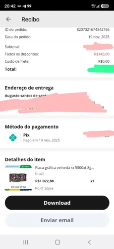 Kit placa de video com ssd m2