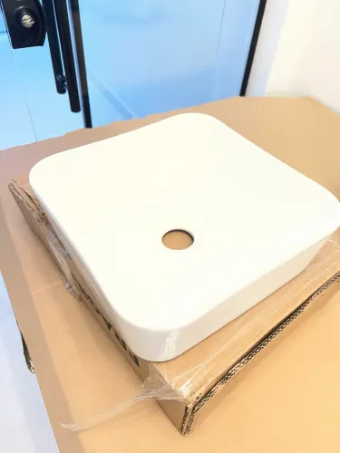 Cuba Quadrada 30cm Cerâmica Louça Banheiro Lavabo
