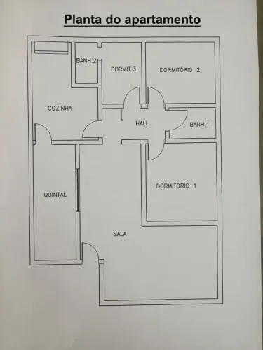 Apartamento no Tatuapé, 3 quartos 2 banheiros, 1 vaga de garagem