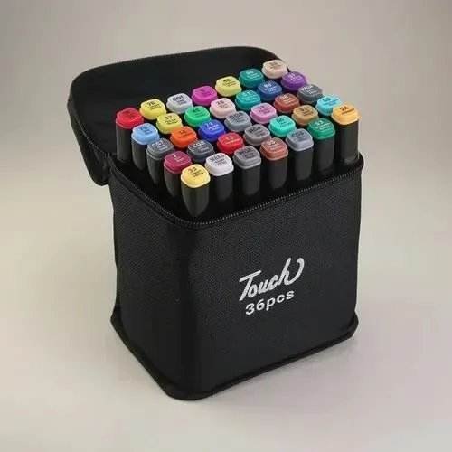 Kit Canetas Marcadores Touch 36 Cores - Ponta Dupla (novo)