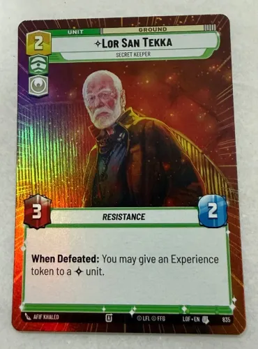 Start Wars Unlimited Lor San Tekka Hyperspace Foil 835