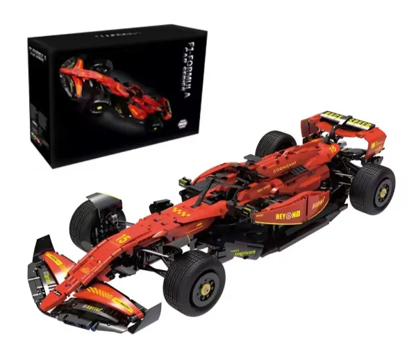 BLOCOS DE MONTAR FÓRMULA 1 VERMELHO 1:8 2361 PEÇAS MARCA ZGB 65 CM TIPO LEGO
