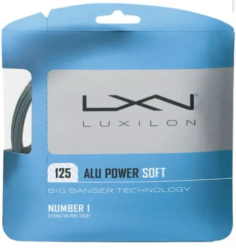 Corda de tênis LUXILON Big Banger ALU Power Soft 125, prata, calibre 16L - Wilson