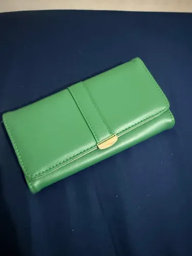 Carteira feminina grande verde
