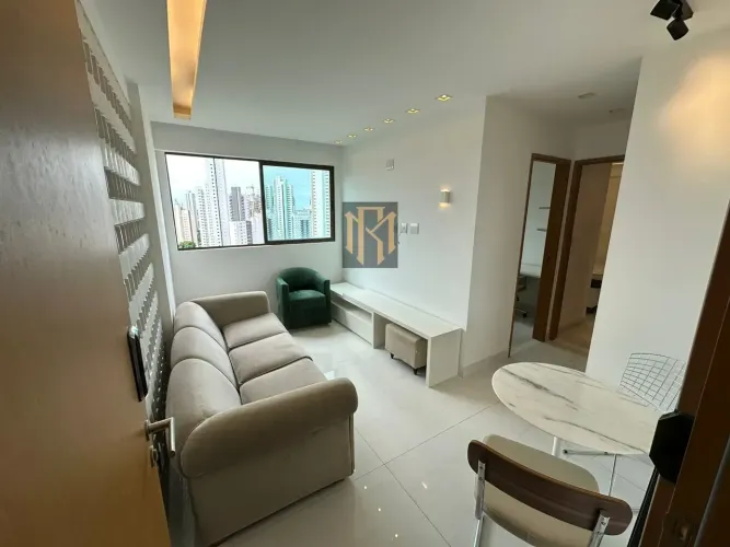 Apartamento com 2 quartos sendo 1 suíte, mobiliado em Casa Amarela
