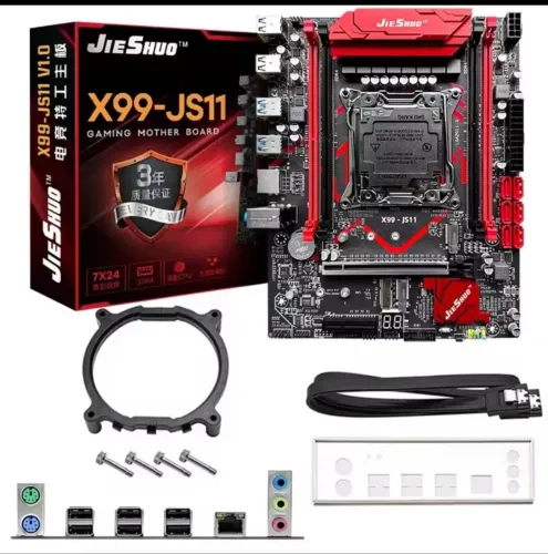 PLACA MÃE X99 JIESHUO JS1,. PLACA ROBUSTA COM 8 FASES NO VRM.