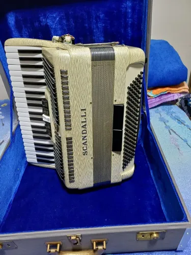 Venda  de  um  acordiao  sento  e  vinte  baixo  marca  escândalo  tamanho  médio  cor   v