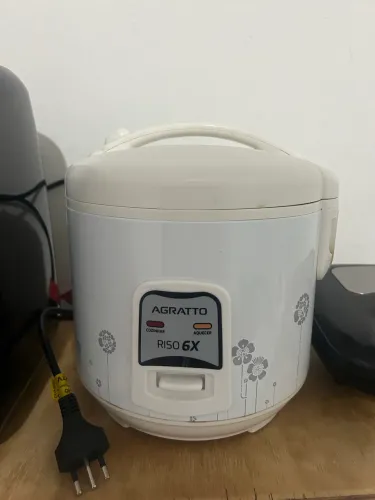 Panela de Arroz Elétrica Agratto Riso 6X - 1,2L