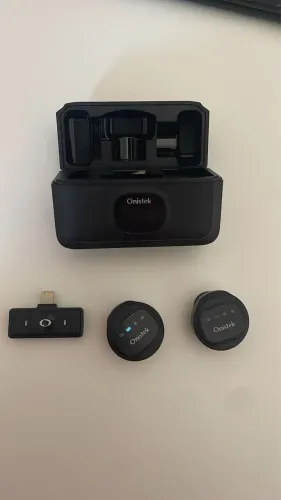 Microfone Sem Fio Onistek para iPhone - Novo