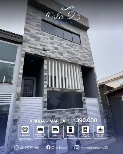 DIVINEIA, ORLA 23 IMOBILIÁRIA VENDE! INVESTIMENTO, TRÊS CASAS EM TRIPLEX