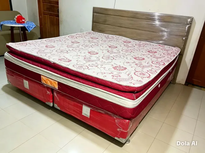 Cama Súper king Bases+ colchão de molas+ Cabeceira Semi Nova Higienizada 