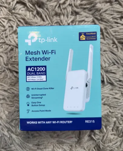 TP-Link Extensor WiFi AC1200 (RE315), repetidor WiFi de banda dupla, de até 1200 Mbps, 5G
