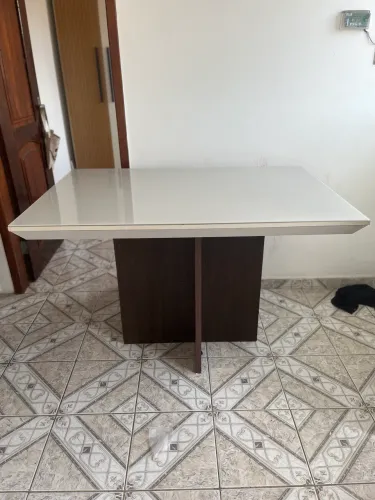 Mesa Mdf tampo de vidro