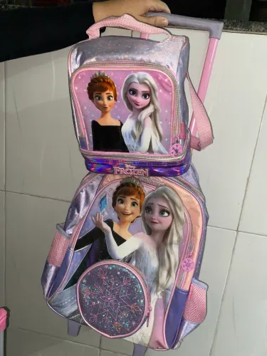 Mochila e lancheira  infantil  da frozen 