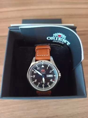Relógio Automático Orient 3 Stars Air Pilot - MODELO YN6SC010-P2MX