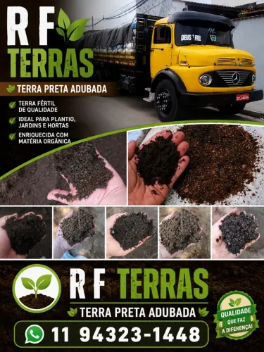 Terra adubada para jardim