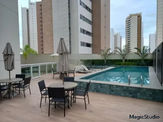 Apto 1 quarto no One Milenium no Cocó 1 banheiro ar condicionado varanda Piscina Academia