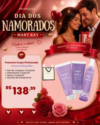 Presente Corpo Perfumado - Amora e Baunilha