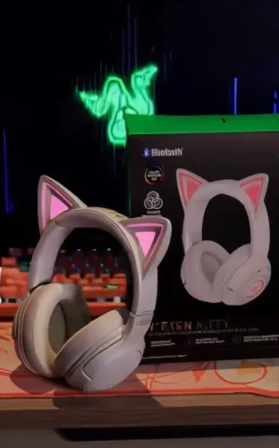 Fone de ouvido Kraken Kitty v2 branco