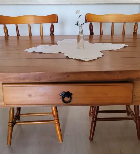 Mesa rústica + 4 cadeiras farm house