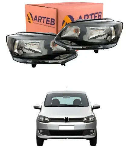 Par Farol original Vw Fox 2011 2012 2013 2014 Foco Simples