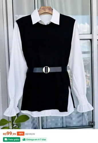Conjunto Camisa + Colete trico